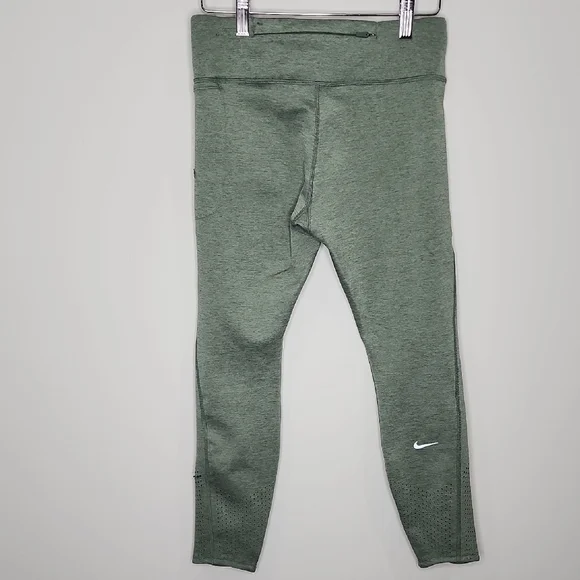 Nike Compression Dri Fit Green Leggings Size Medium - Picture 2 of 6